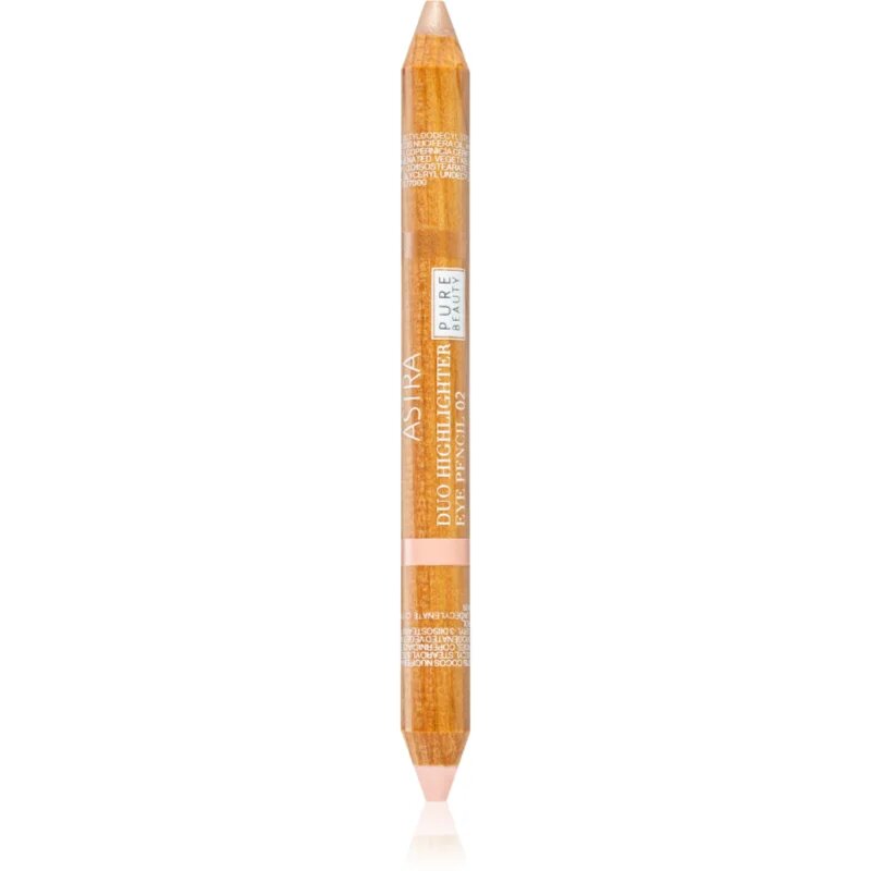 Astra Make-up Pure Beauty Duo Highlighter posvetlitveni svinčnik za pod obrvi odtenek Peach Crumble 42 g