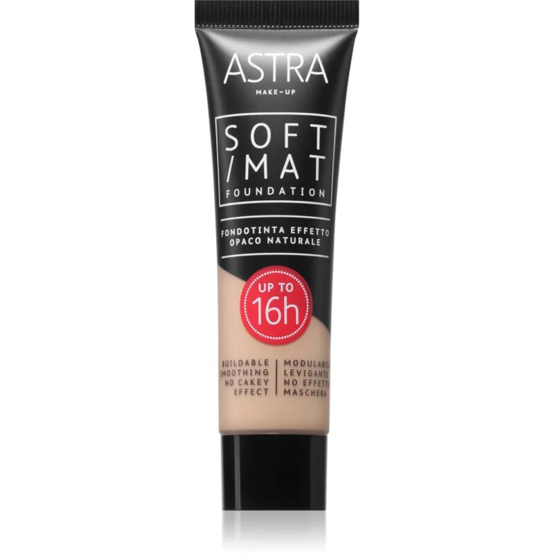 Astra Make-up Soft Mat Foundation lahki tekoči puder odtenek 003 sand 30 ml