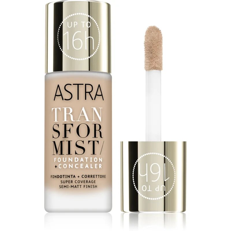 Astra Make-up Transformist dolgoobstojen tekoči puder odtenek 02W Dune 18 ml