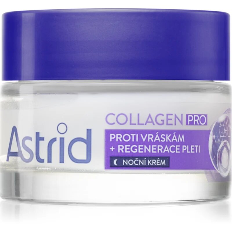 Astrid Collagen PRO nočna krema proti vsem znakom staranja z regeneracijskim učinkom 50 ml