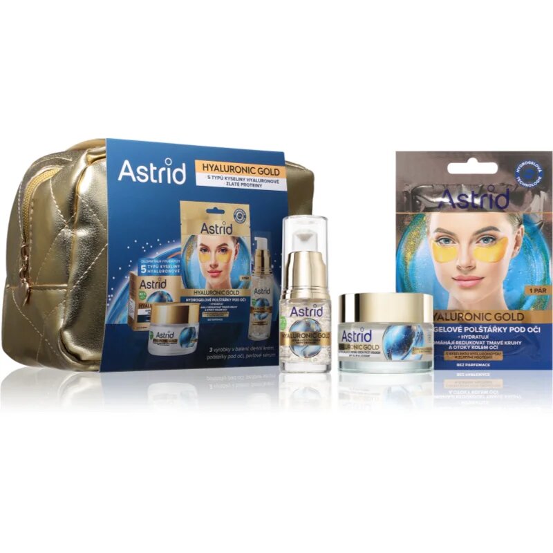 Astrid Hyaluronic Gold darilni set za popolno polt