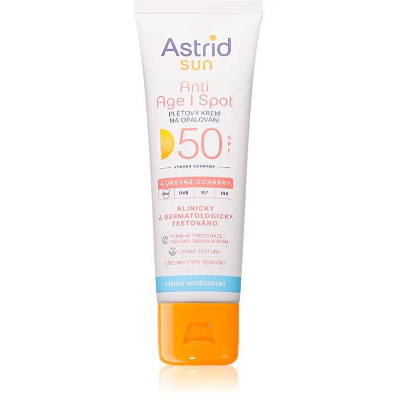 Astrid Sun krema za obraz za sončenje proti staranju kože SPF 50 50 ml