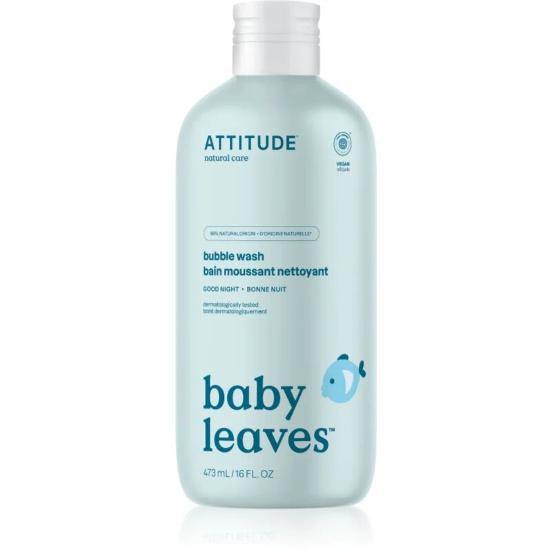 Attitude Baby Leaves Bubble Wash pena za kopel za otroke od rojstva 473 ml
