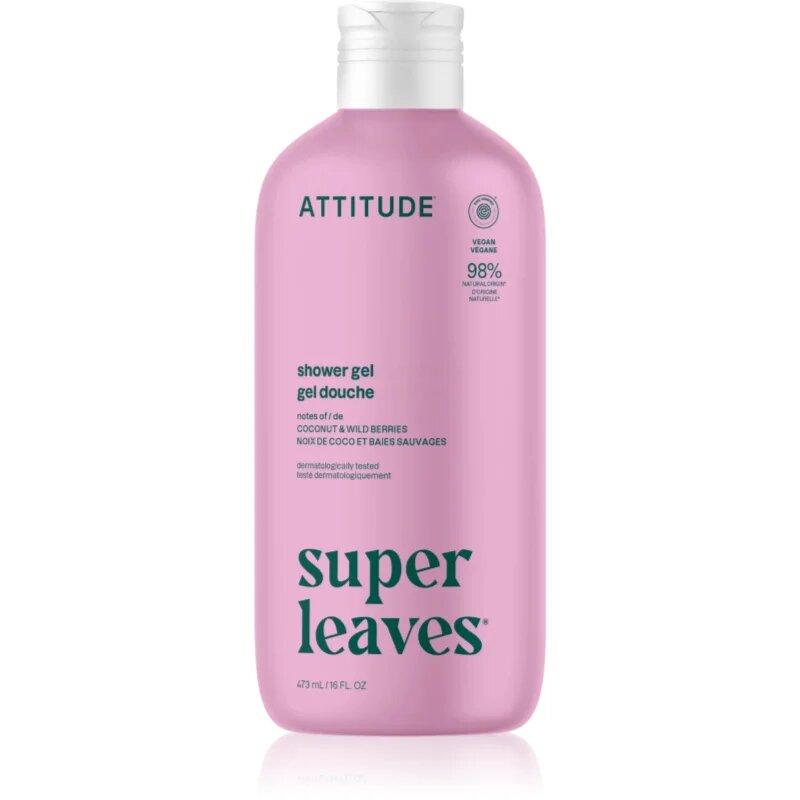 Attitude Super Leaves Coconut & Wild Berries gel za prhanje 473 ml