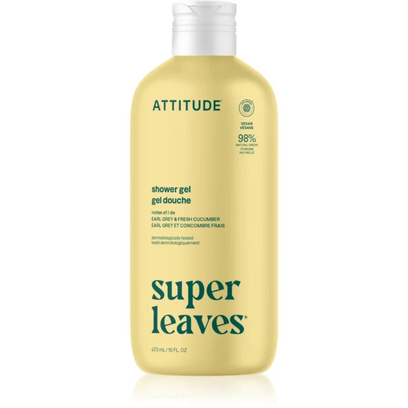 Attitude Super Leaves Earl Grey & Fresh Cucumber gel za prhanje 473 ml