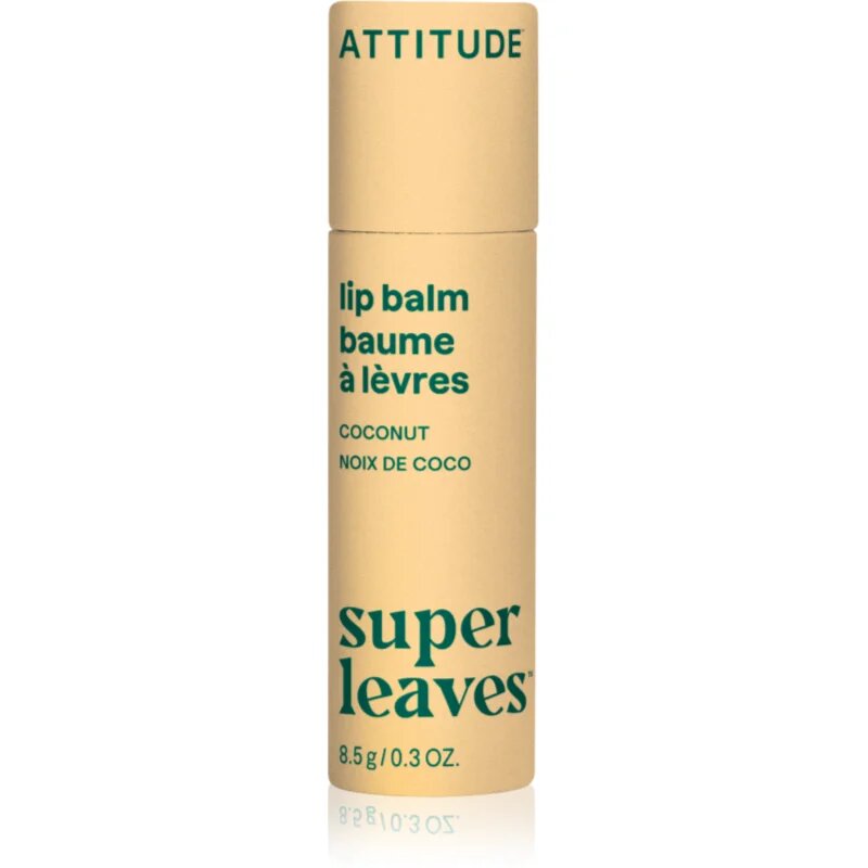 Attitude Super Leaves Lip Balm balzam za ustnice z vonjem kokosa Coconut 8.5 g