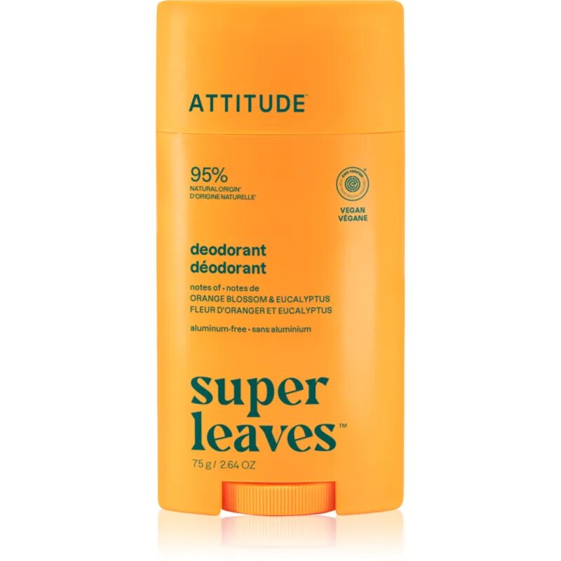 Attitude Super Leaves Natural Deodorant dezodorant Orange Blossom & Eucalyptus 75 g