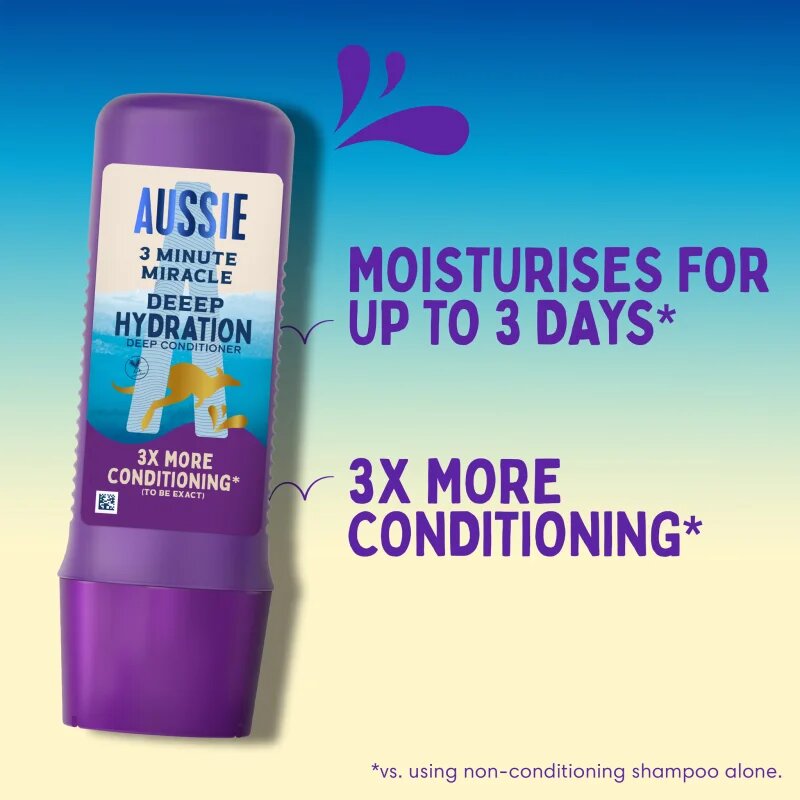 Aussie 3 Minute Miracle Deep Hydration globinsko vlažilni balzam 250 ml