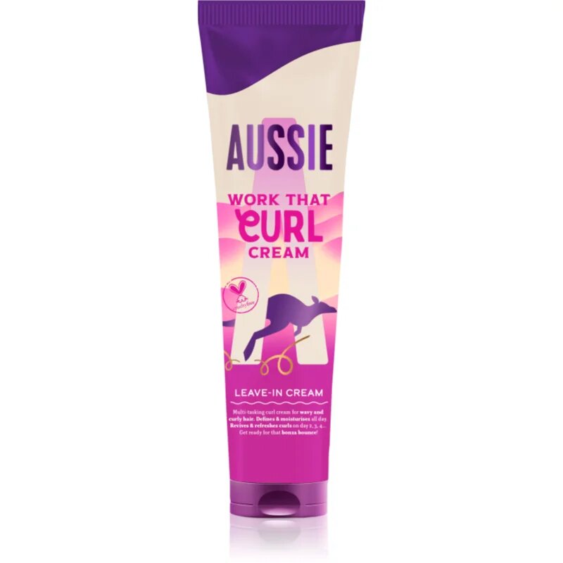 Aussie Bouncy Curls Work That Curl krema brez spiranja za valovite in kodraste lase 160 ml