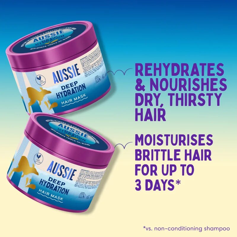 Aussie Deep Hydration Hair Mask intenzivna vlažilna maska za suhe in poškodovane lase 500 ml