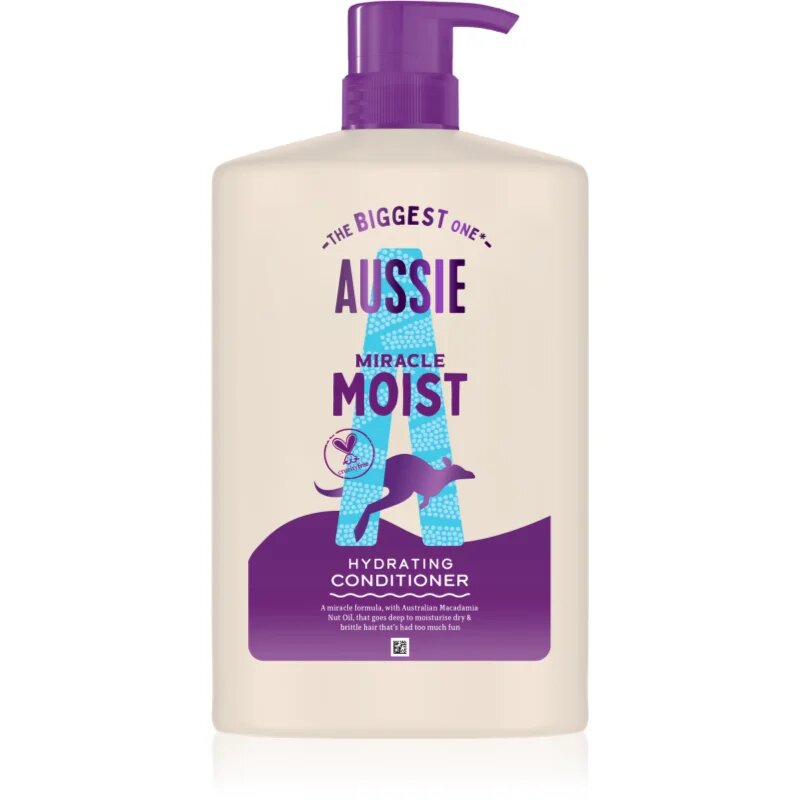 Aussie Miracle Moist vlažilni balzam za suhe in poškodovane lase 1000 ml