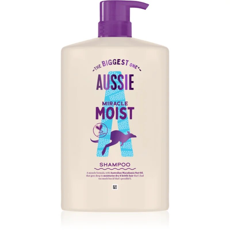 Aussie Miracle Moist vlažilni šampon za suhe in poškodovane lase 1000 ml
