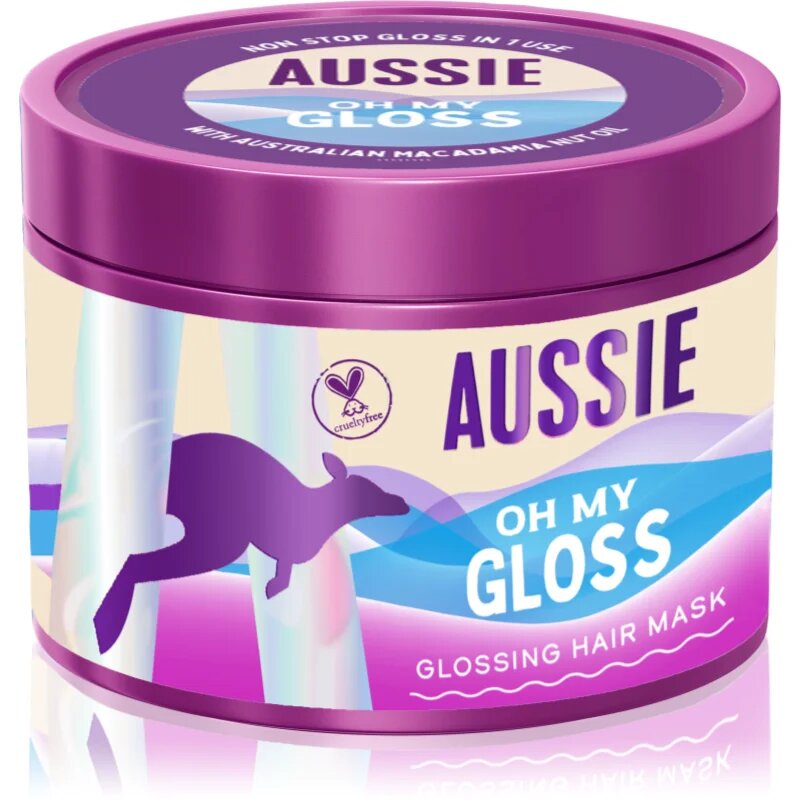 Aussie Oh My Gloss Glossing Hair Mask posvetlitvena vlažilna maska za lase 500 ml