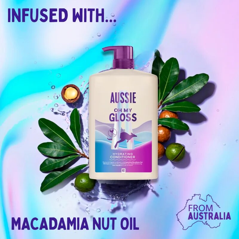 Aussie Oh My Gloss Hydrating Conditioner posvetlitveni in vlažilni balzam 1000 ml