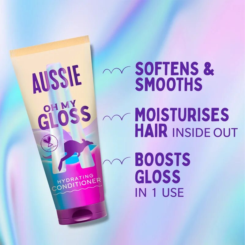 Aussie Oh My Gloss Hydrating Conditioner posvetlitveni in vlažilni balzam 200 ml