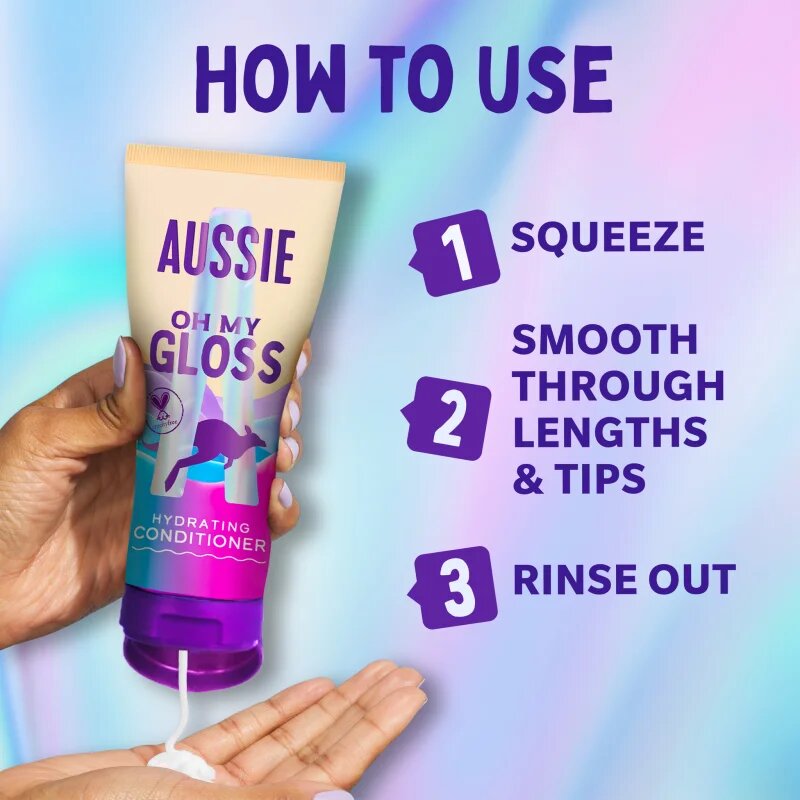 Aussie Oh My Gloss Hydrating Conditioner posvetlitveni in vlažilni balzam 200 ml