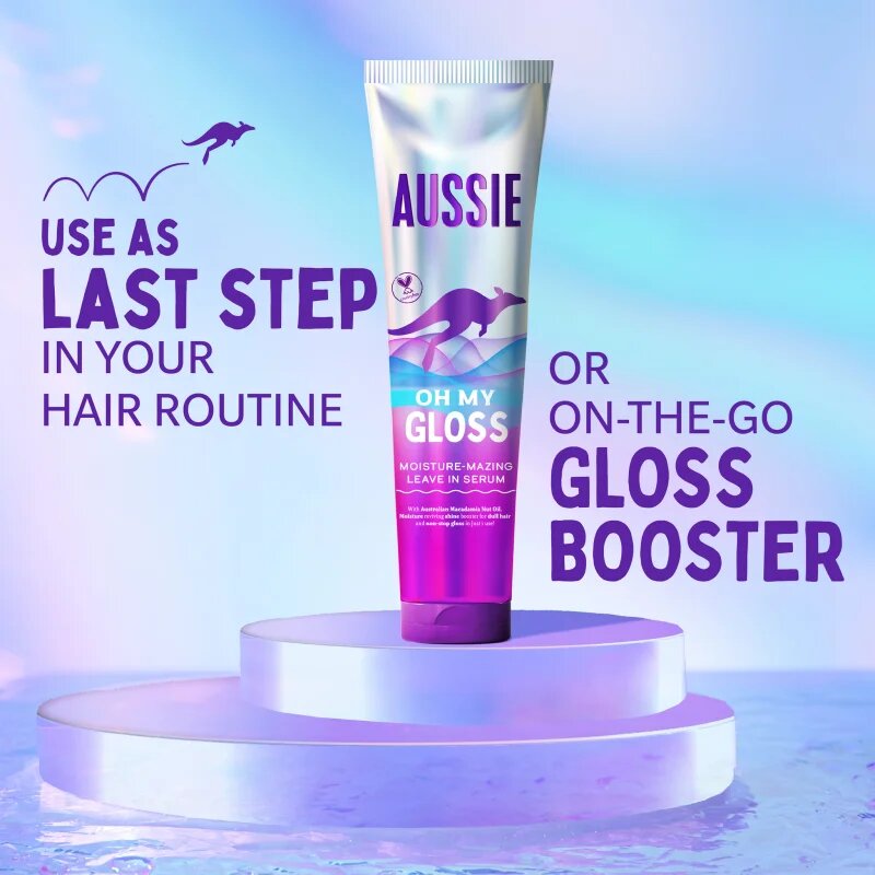 Aussie Oh My Gloss Leave In Serum serum brez spiranja za hidracijo in sijaj 160 ml