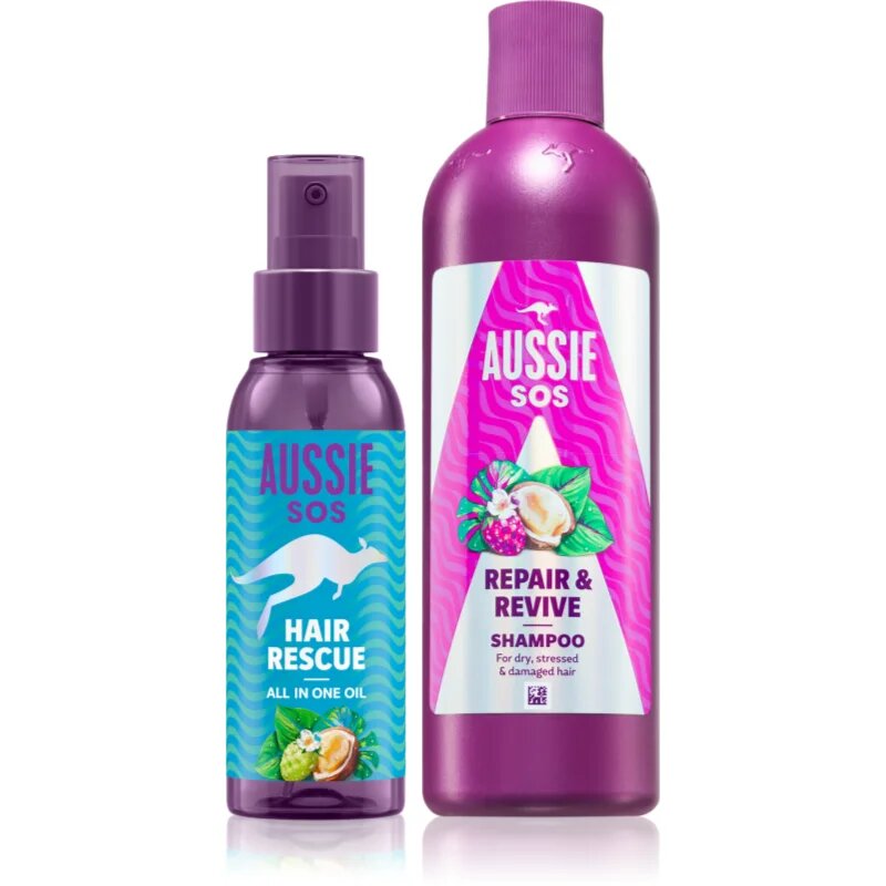 Aussie SOS Hair Rescue & Repair & Revive set za suhe obremenjene lase