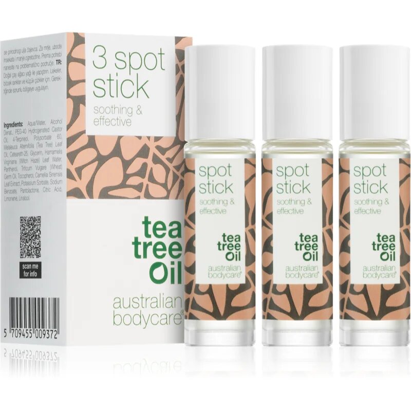 Australian Bodycare Tea Tree Oil paličica za aknasto kožo 3x9 ml