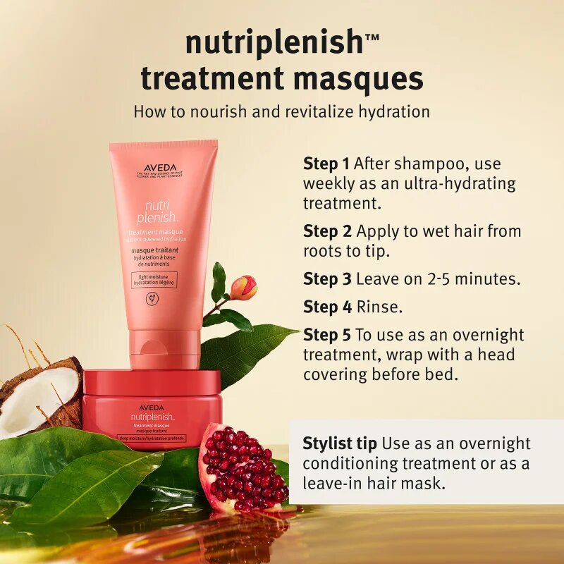 Aveda Nutriplenish™ Masque Deep Moisture globinsko vlažilna maska za suhe konice las 200 ml