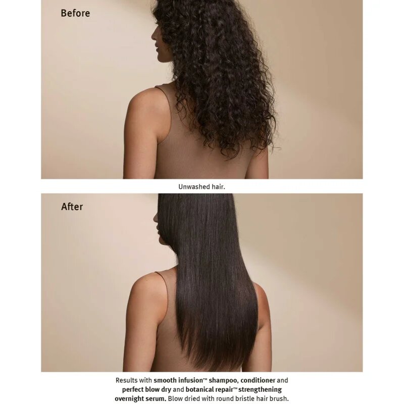 Aveda Smooth Infusion™ Perfect Blow Dry gladilno pršilo za sušenje s sušilcem proti krepastim lasem 200 ml