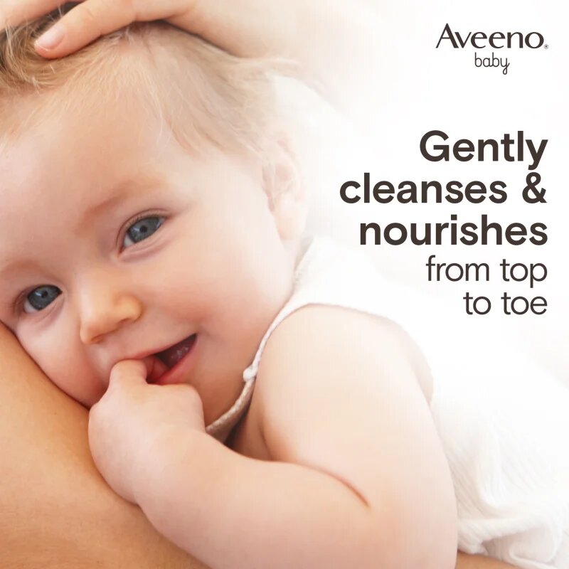 Aveeno Baby Daily Care gel za umivanje za telo in lase za otroke od rojstva 250 ml