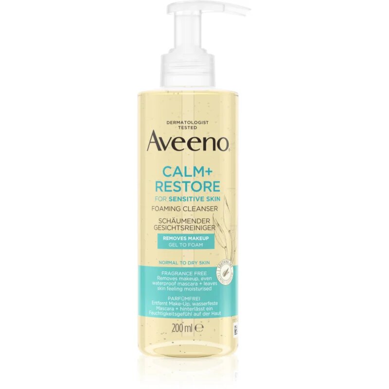 Aveeno Calm + Restore čistilna pena za obraz 200 ml