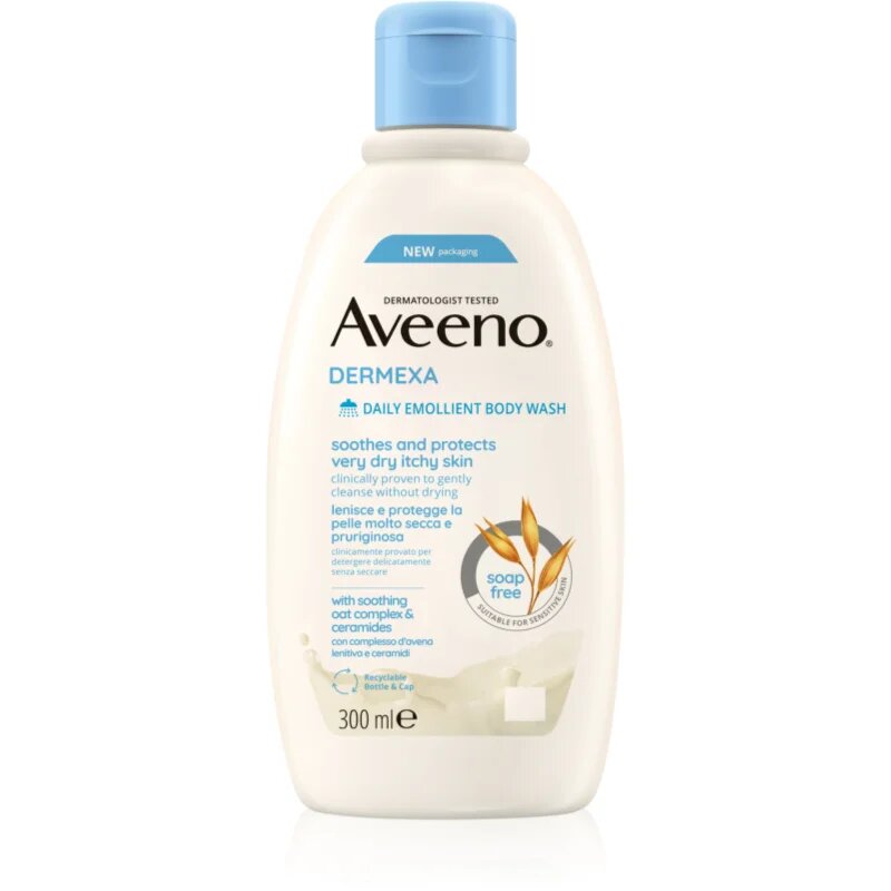 Aveeno Dermexa Daily Emollient Body Wash pomirjajoči gel za tuširanje 300 ml