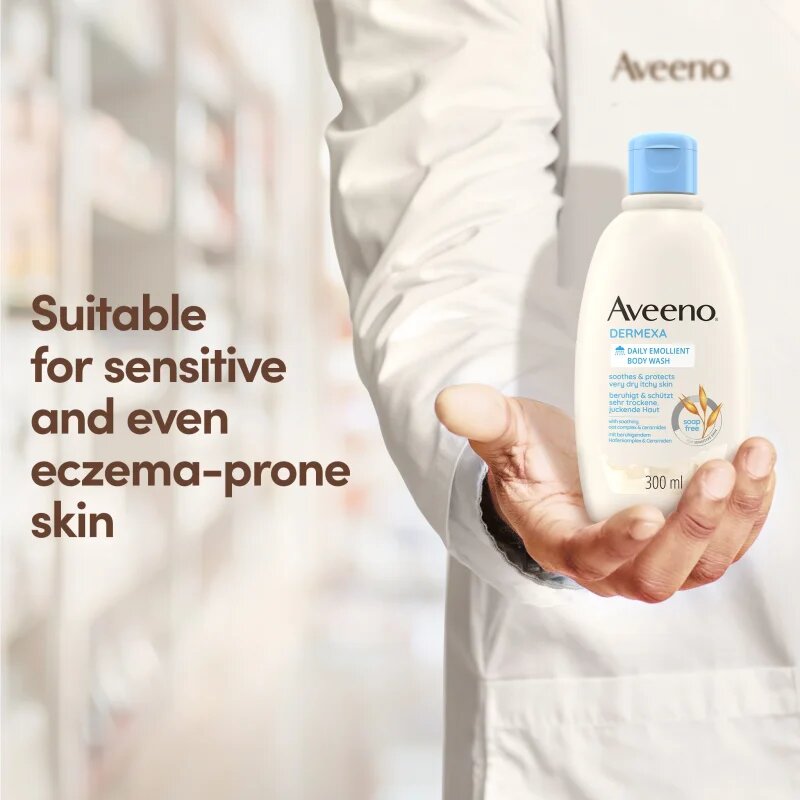 Aveeno Dermexa Daily Emollient Body Wash pomirjajoči gel za tuširanje 300 ml