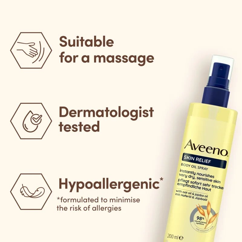 Aveeno Skin Relief Body Oil Spray olje v pršilu za telo 200 ml