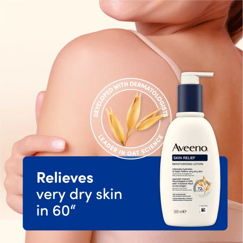 Aveeno Skin Relief Nourishing Lotion vlažilni losjon za telo za zelo suho kožo 300 ml