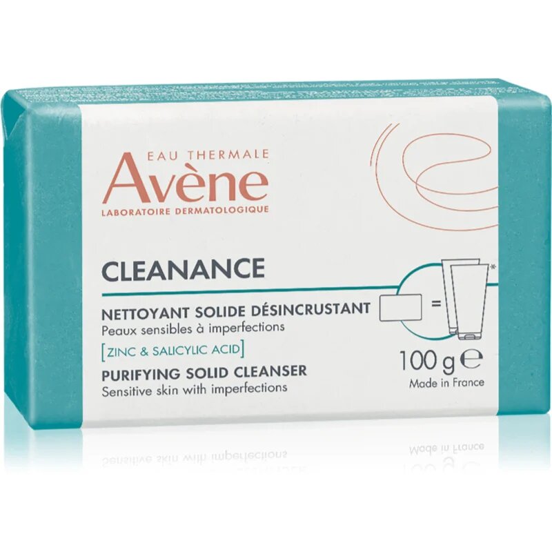 Avène Cleanance Purifying Solid Cleanser dermatološka kocka za umivanje za mastno k aknam nagnjeno kožo 100 g
