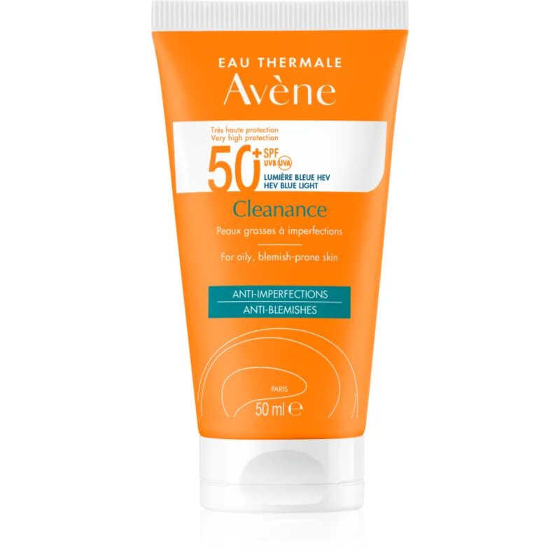 Avène Cleanance sončna zaščita kože ki je nagnjena k aknam SPF 50+ 50 ml