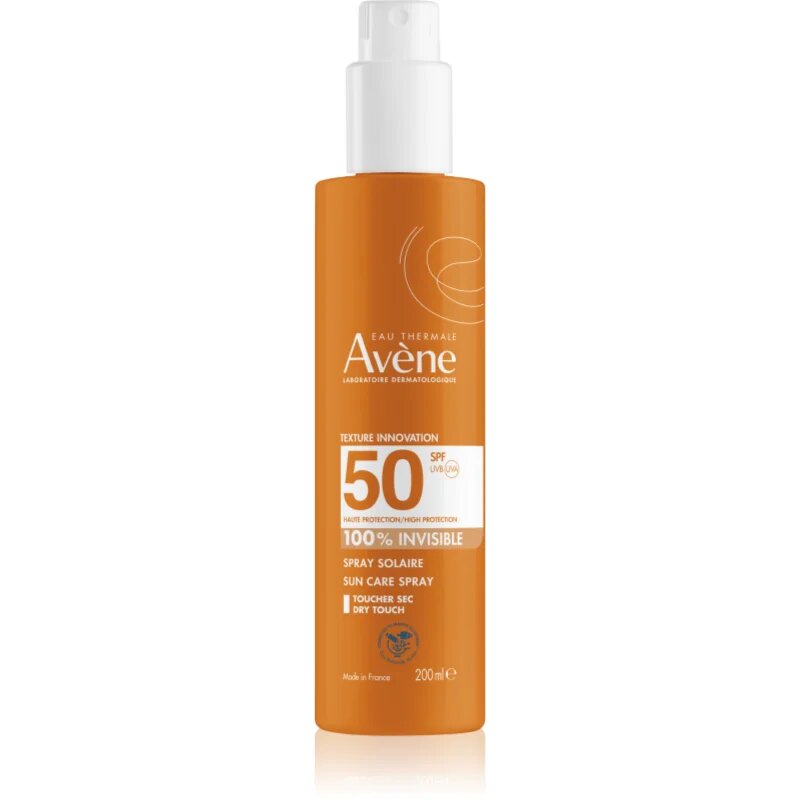 Avène Sun Care Spray 100% Invisible zaščitno pršilo za sončenje SPF 50 200 ml