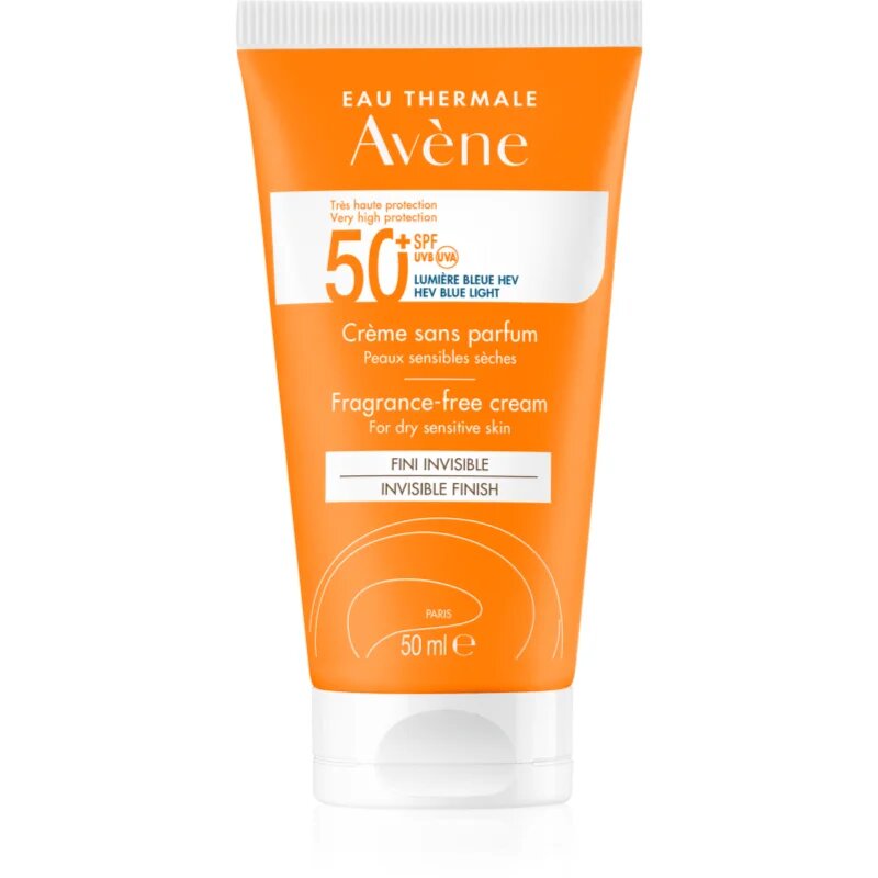Avène Sun Fragrance-Free Cream krema za sončenje brez dodanih dišav SPF 50+ 50 ml