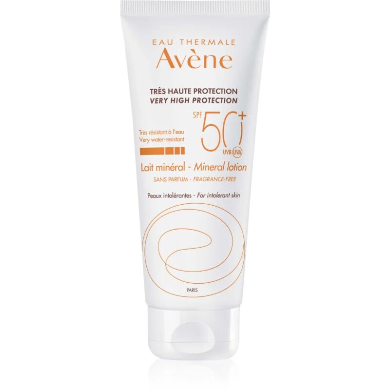 Avène Sun Mineral Lotion zaščitno mleko brez kemičnih filtrov in dišav SPF 50+ 100 ml