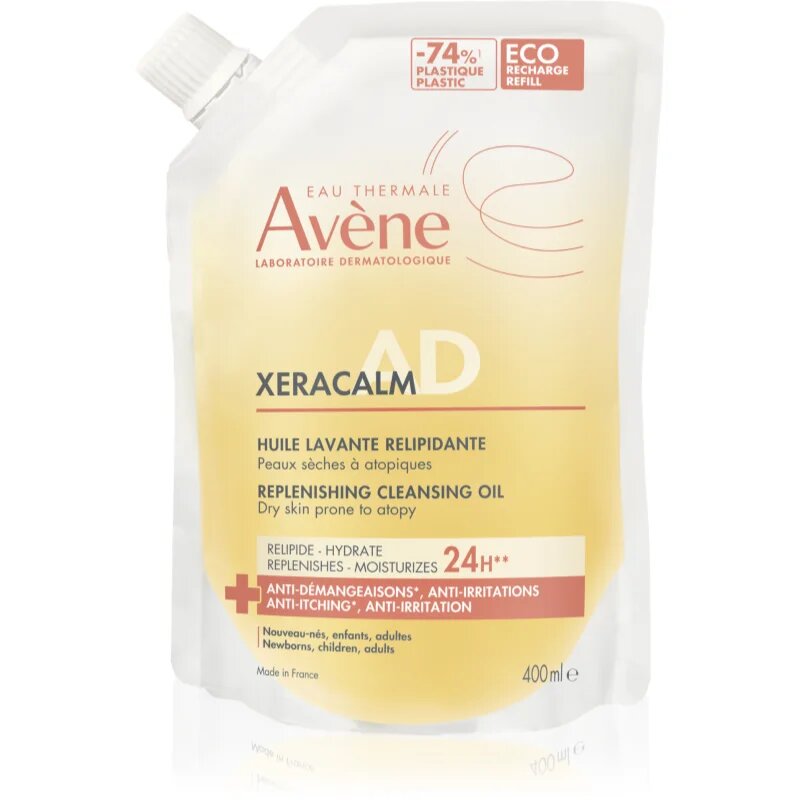 Avène XeraCalm A.D. Lipid-Replenishing Cleansing Oil olje za umivanje ki koži vrača lipide za suho in ekcematozno kožo 400 ml