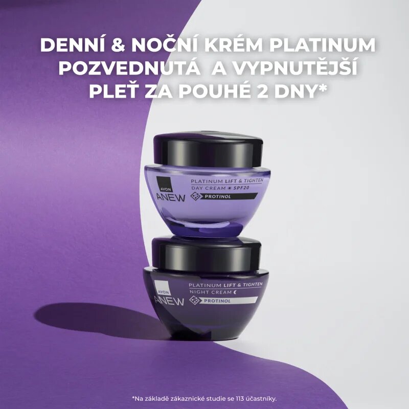 Avon Anew Platinum dnevna lifting krema za učvrstitev kože SPF 20 50 ml