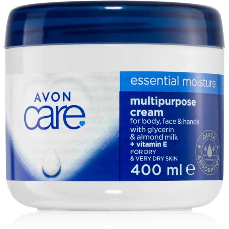 Avon Care Essential Moisture večnamenska krema za obraz roke in telo 400 ml