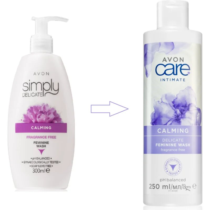 Avon Care Intimate Calming pomirjajoči gel za intimno higieno brez dodanih dišav 250 ml