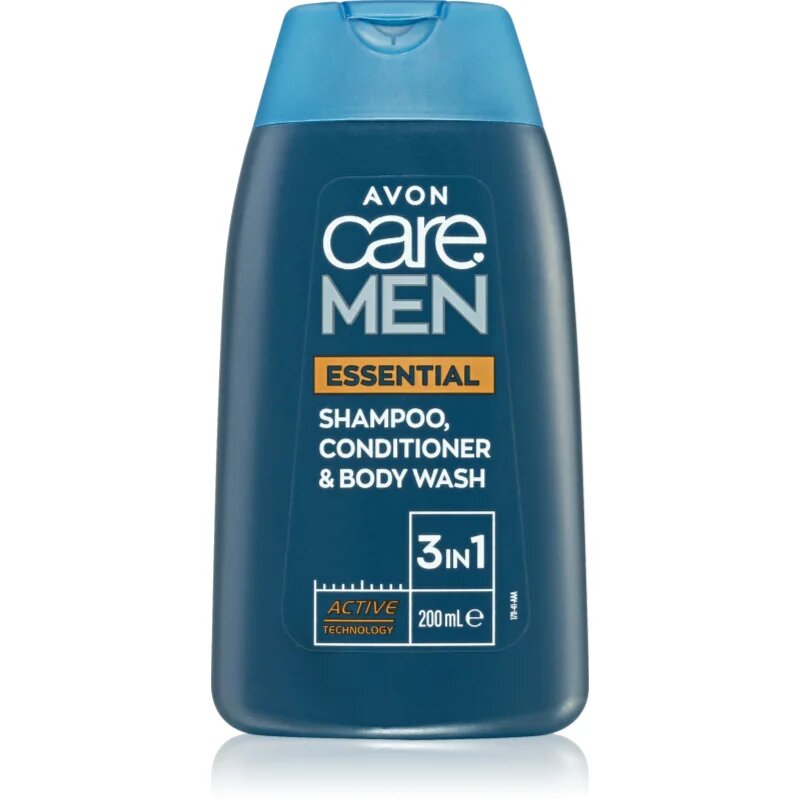 Avon Care Men Essential 3 v 1 šampon balzam in gel za prhanje 200 ml