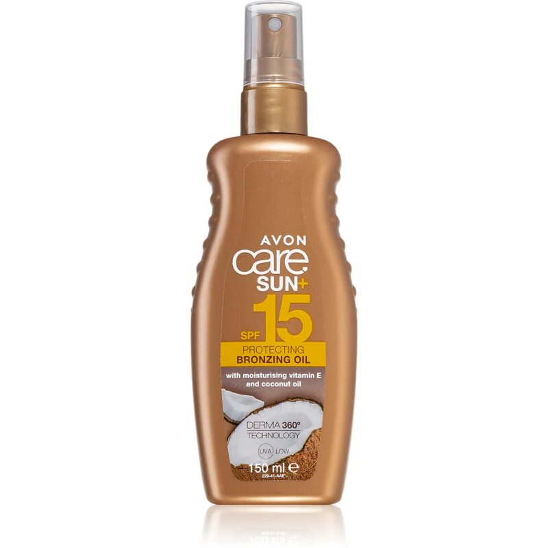 Avon Care Sun + Bronzing olje v pršilu za telo za povečanje porjavelosti 150 ml