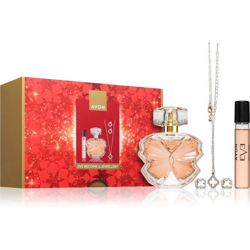Avon Eve Become and Jewellery Giftset darilni set za ženske 3 kos
