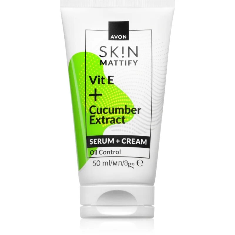 Avon Mattify Vit E + Cucumber Extract krema 2 v 1 50 ml