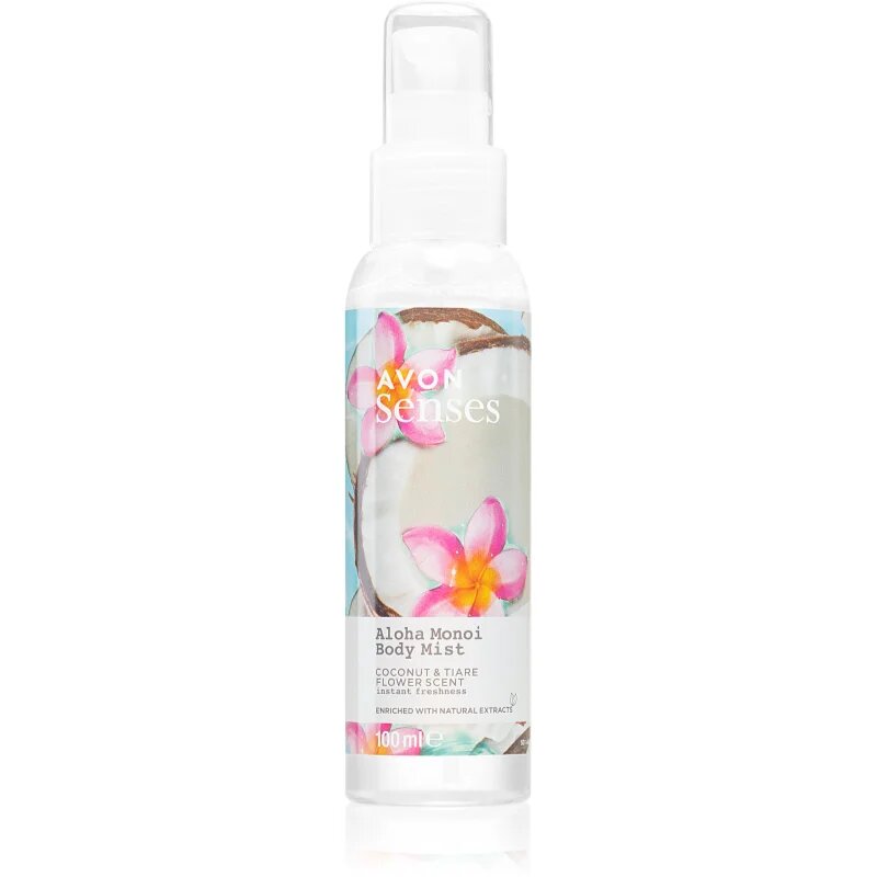 Avon Senses Aloha Monoi osvežilno pršilo za telo 100 ml