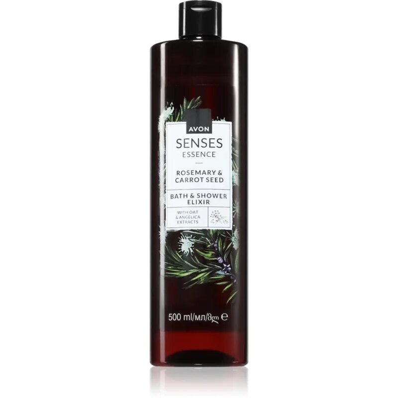 Avon Senses Essence Rosemary & Carrot Seed kremasti gel za prhanje in kopel 500 ml