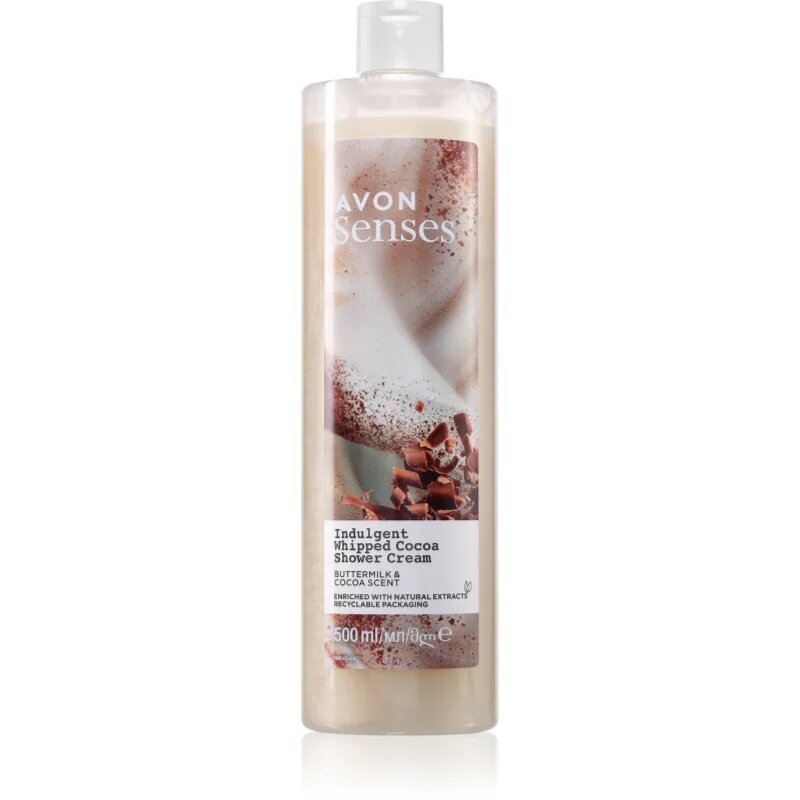 Avon Senses Indulgent Whipped Cocoa revitalizacijski gel za prhanje 500 ml