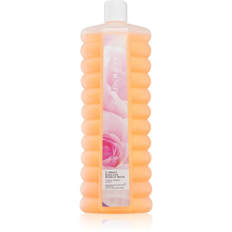 Avon Senses L'amour Sunrise pena za kopel z vonjem vrtnic 1000 ml