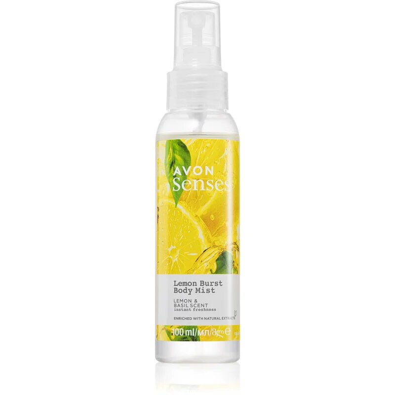 Avon Senses Lemon Burst osvežujoče pršilo za telo za ženske 100 ml