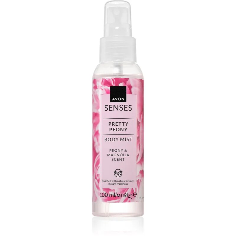 Avon Senses Pretty Peony & Magnolia osvežujoče pršilo za telo 100 ml
